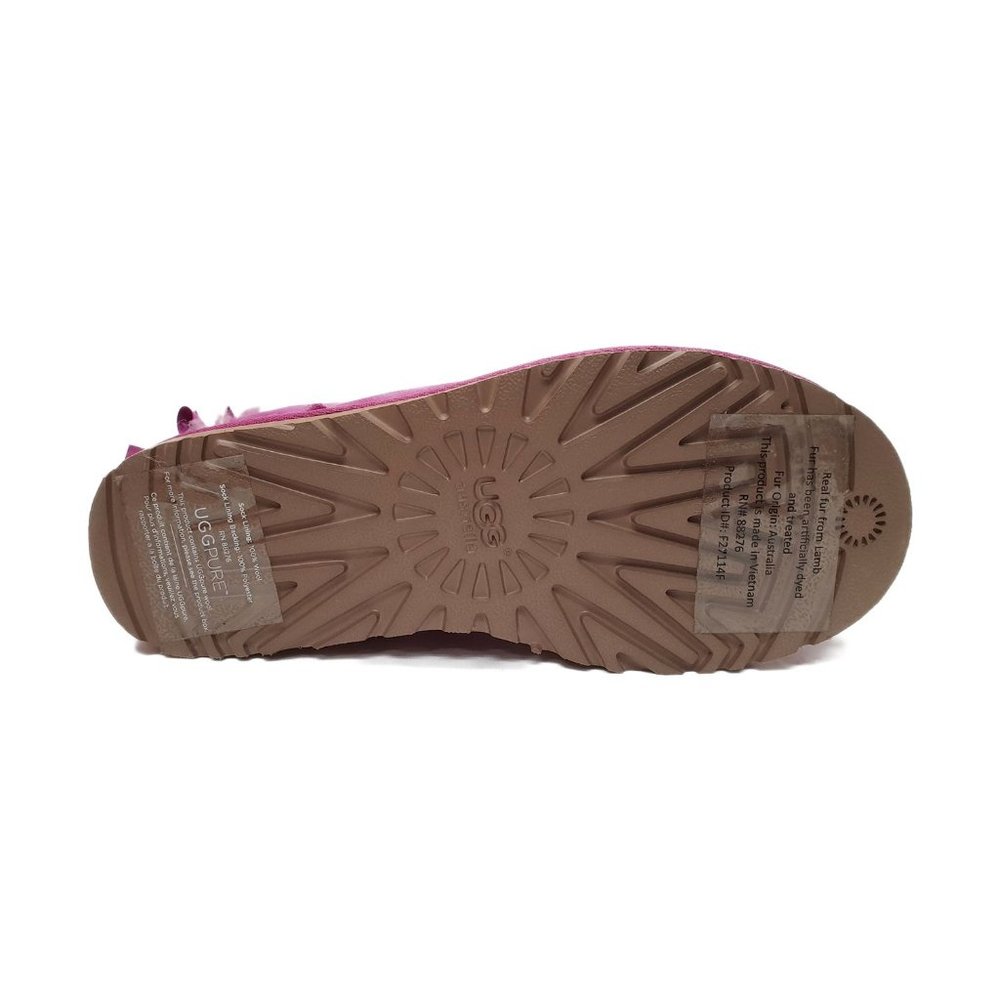 1002954 UGG W Bailey Bow [PINK] Women's Satin Bow Sheepskin Boots Size 7 US - Picture 4 of 4